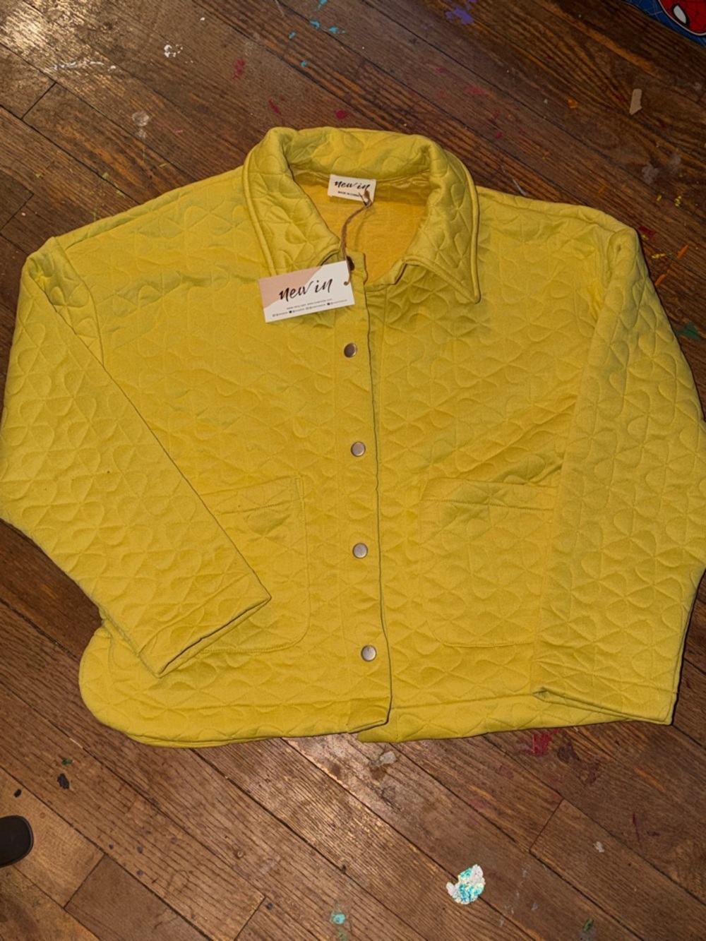 Quilted Yellow Puffer Jacket by New In